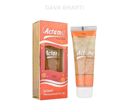 Actame Face Wash 70gm | Deep Cleansing & Oil Control | Refreshes Skin | Suitable for Oily and Acne-Prone Skin | Gentle Daily Cleanser