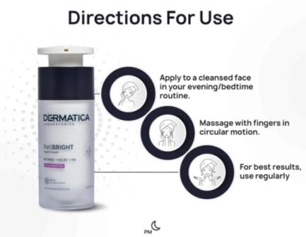 Dermatica GL Complex AHA Night Cream | With Glycolic Acid & Lactic Acid | Exfoliates, Renews & Brightens Skin | Dermatologist Recommended | 30ml - Image 5