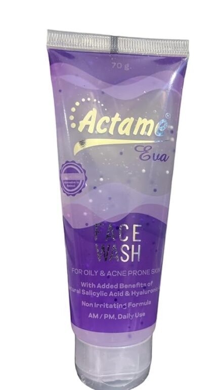 Actame Eva Face Wash 70gm | For Oily Skin | AM/PM Daily Use | Deep Cleansing & Oil Control | Refreshes and Purifies Skin - Image 2