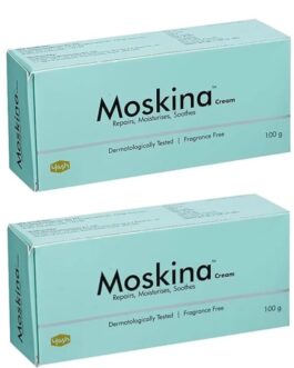 Moskina Moisturizer Cream | Deep Hydration for Dry & Sensitive Skin | Non-Greasy Daily Skin Cream | 100g x 2 Pack