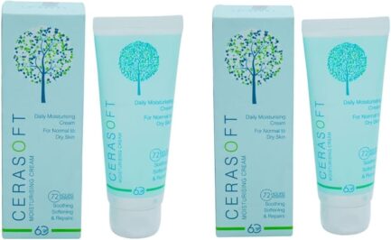 Cerasoft Moisturising Cream – 60g (Pack of 2) | Deep Hydration | Ceramide & Glycerin | For Dry, Sensitive & Itchy Skin