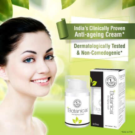 Botanica Anti-Ageing Cream – 50g | Controls Wrinkles & Fine Lines | Non-Comedogenic & Lightweight | Hydrating & Firming Formula for Youthful Skin - Image 4