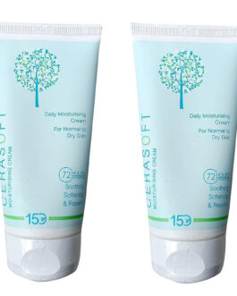 Cerasoft Daily Moisturising Cream – 150g (Pack of 2) | For Normal to Dry Skin | Deep Hydration & Barrier Repair | Soothing, Softening & Non-Greasy Lotion