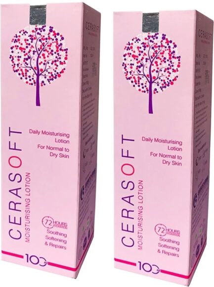 Cerasoft Moisturising Lotion – 100ml (Pack of 2) | Daily Hydration for Normal to Dry Skin | Non-Greasy, Fragrance-Free Body Lotion | Soothing & Skin Barrier Repair