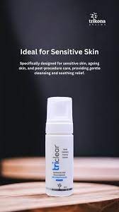 Triclear Gentle Foaming Cleanser for Sensitive Skin, 100ml | Mild Daily Face Wash | Soothes, Hydrates & Purifies | Soap-Free & Sulfate-Free Formula