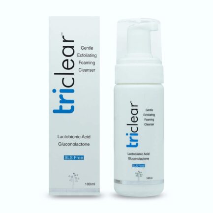 Triclear Gentle Foaming Cleanser for Sensitive Skin, 100ml | Mild Daily Face Wash | Soothes, Hydrates & Purifies | Soap-Free & Sulfate-Free Formula