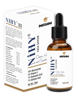 Nihy Vitamin C Face Serum with Hyaluronic Acid – Brightening & Hydrating Face Serum for Glowing Skin, Anti-Aging & Dark Spot Removal – 30ml