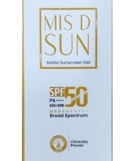 MISDSUN Matte Sunscreen Gel SPF 50 PA++++ | Broad Spectrum UVA/UVB Protection | Oil-Free, Non-Comedogenic Formula | Suitable for All Skin Types | 50gm