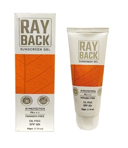 RayBack Sunscreen Gel SPF 50+ | With IR Protection | Broad-Spectrum UVA/UVB Shield | Oil-Free, Paraben-Free | For All Skin Types | 50gm - Image 2