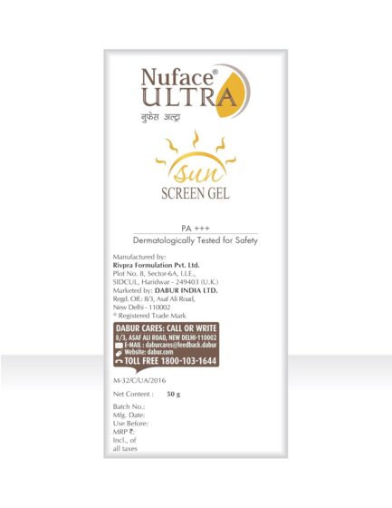 Nu-face Ultra Sunscreen Gel SPF 40+++ | Oil-Free, Water-Resistant Broad Spectrum Sun Protection | Lightweight Matte Finish | For All Skin Types | 50g - Image 4