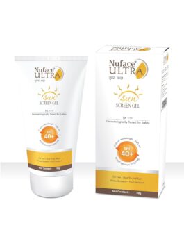Nu-face Ultra Sunscreen Gel SPF 40+++ | Oil-Free, Water-Resistant Broad Spectrum Sun Protection | Lightweight Matte Finish | For All Skin Types | 50g