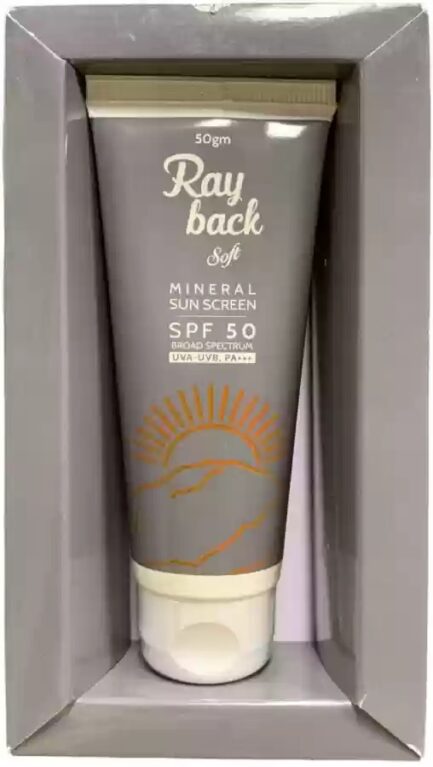 Ray Back Soft Mineral Sunscreen SPF 50 | Broad Spectrum UVA/UVB Protection | PA+++ | Non-Comedogenic & Fragrance-Free | For Sensitive & All Skin Types | 50g - Image 2